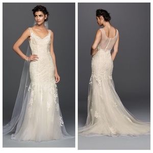 melissa sweet illusion lace mermaid wedding dress